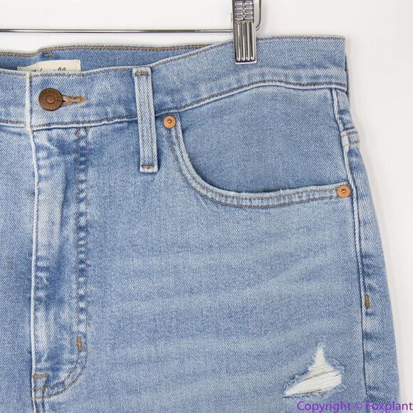 NEW Madewell The Momjean in Austrey Wash: Ripped Edition, 32 - Picture 9 of 16
